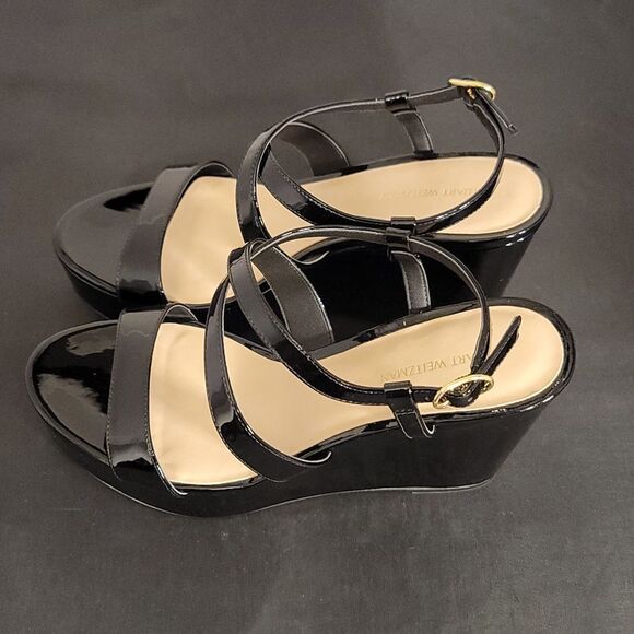 BRAND NEW STUART WEITZMAN WOMEN'S NATURAL AVE 75 WEDGE SANDAL - Picture 9 of 16